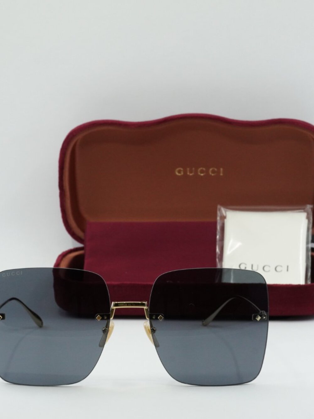 Gucci GG1147S 001 Butterfly Sunglasses - Gold\Grey - Picture 10 of 10